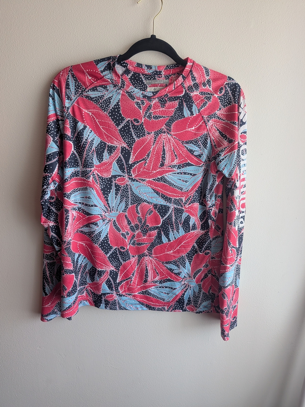 Women's Coral Floral Long-Sleeve Performance Top